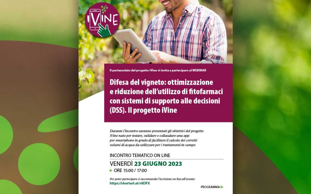 Difesa del vigneto con iVine. Il video completo dell’incontro online del 23 giugno 2023