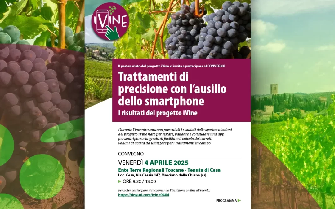 CONVEGNO / Trattamenti di precisione con l’ausilio dello smartphone. I risultati del progetto iVine. 4 aprile 2025